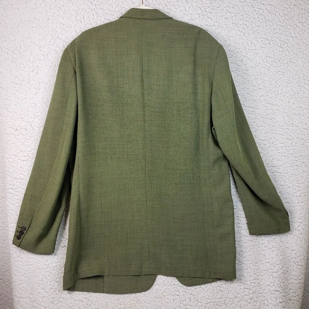 Harry Rosen Hugo Boss Men's Blazer 48R Wool Green Jacket Italy Luxe-on-Luxe - Picture 2 of 12